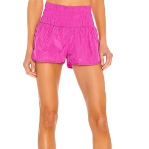 Free people way home shorts in the color hot pink